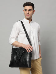 Dote Crocodile Patterned Laptop Bag