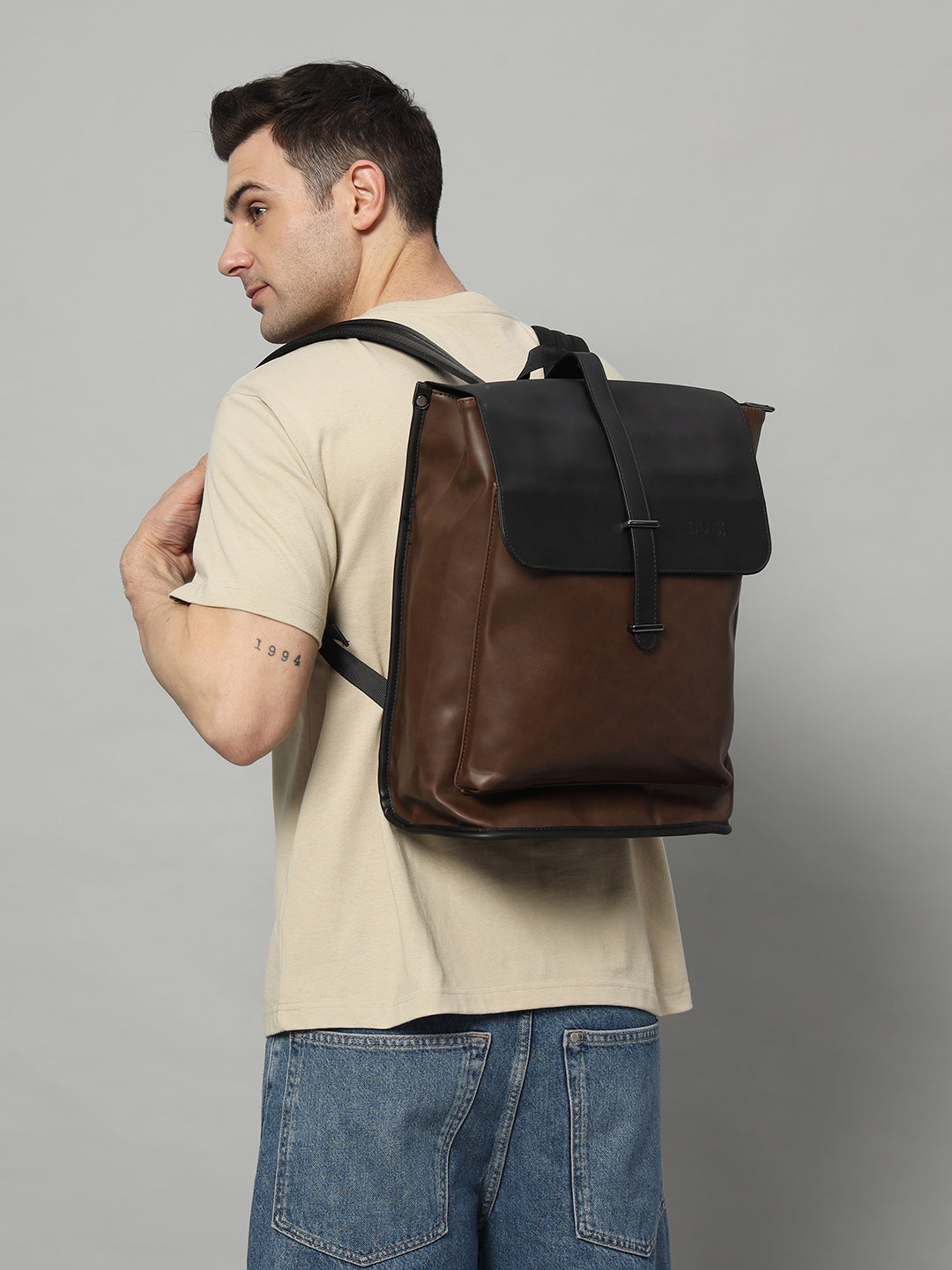 DOTE Unisex Brown Backpack