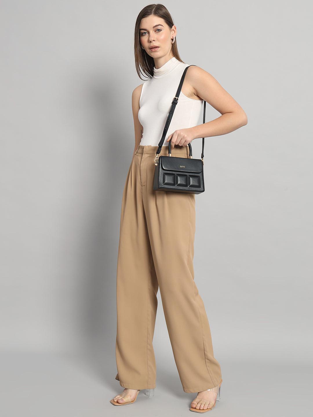 Boxed Pattern Cross Body Sling by DOTE