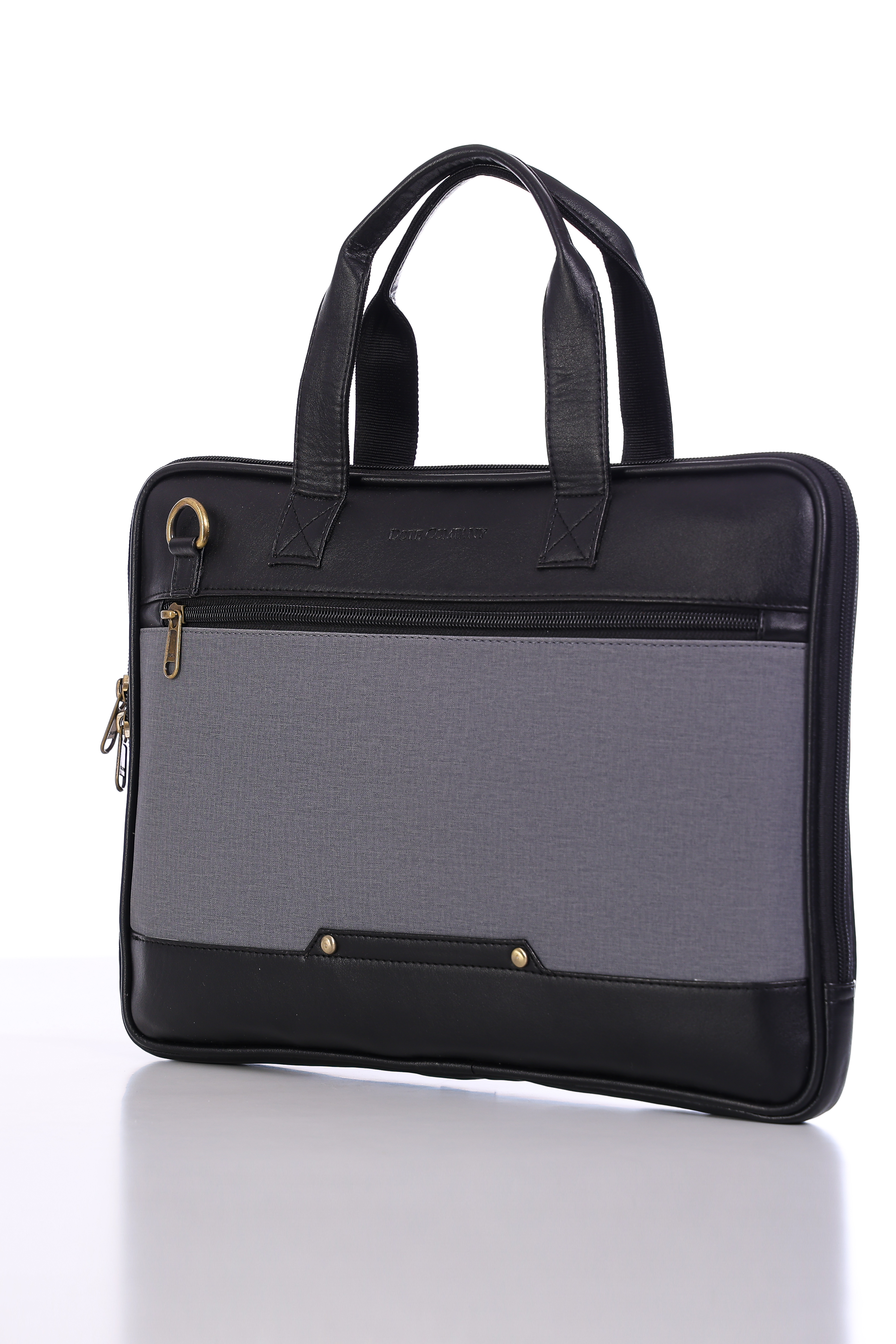 Black Faux Leather Laptop Bag